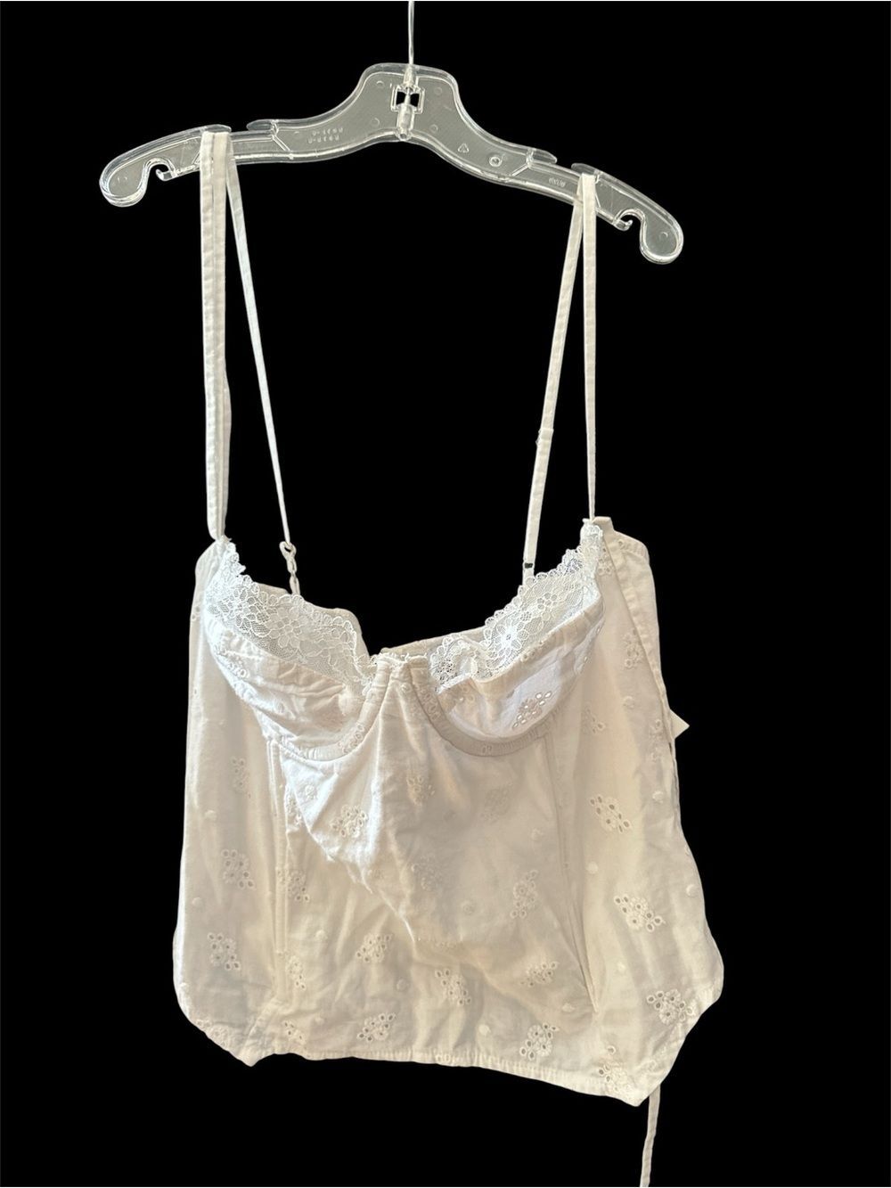Princess Polly White Eyelet Lace Cami Sz 8